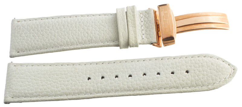 Genuine JoJo, JoJino 22mm Light Green Leather Rose Gold tone Buckle Watch Band