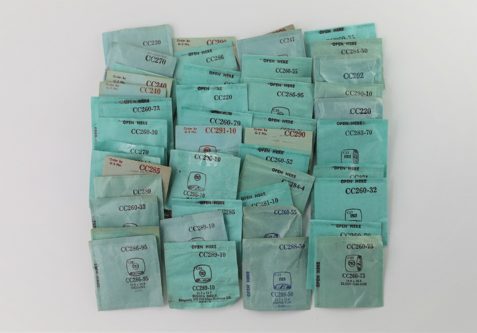 Germanow-Simon (GS) Wrist Watch Crystals- Series CC (140+ variations)
