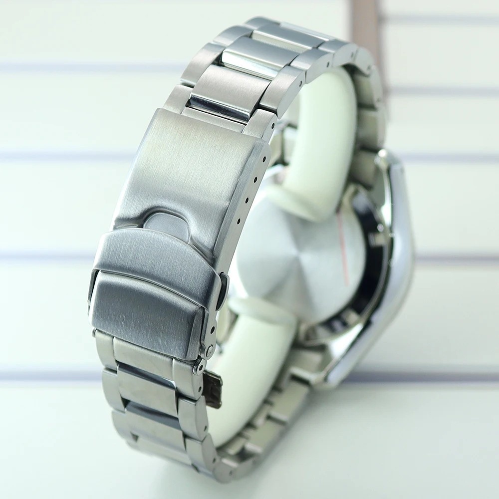 42mm Silver Watch Case Strap Set Sapphire Glass for NH35 NH36 NH34 NH38 NH70