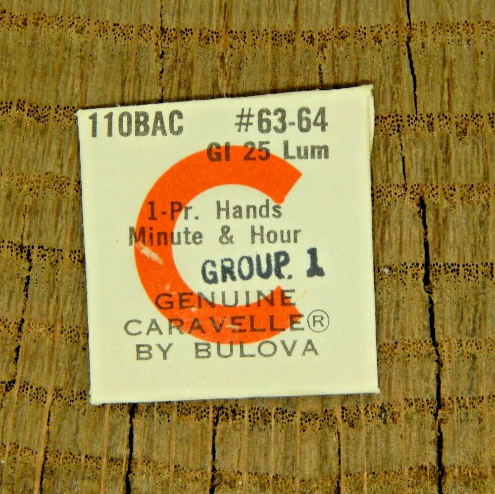 Genuine Caravelle 11OBAC GI 25 LUM Set of Hands Watch Part 63-64 NOS