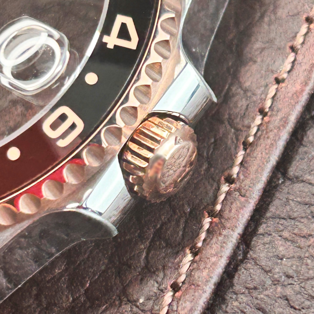 40mm Rose Gold Two Tone Root Beer Diver Watch Case For Mod Nh34 nh35 movement