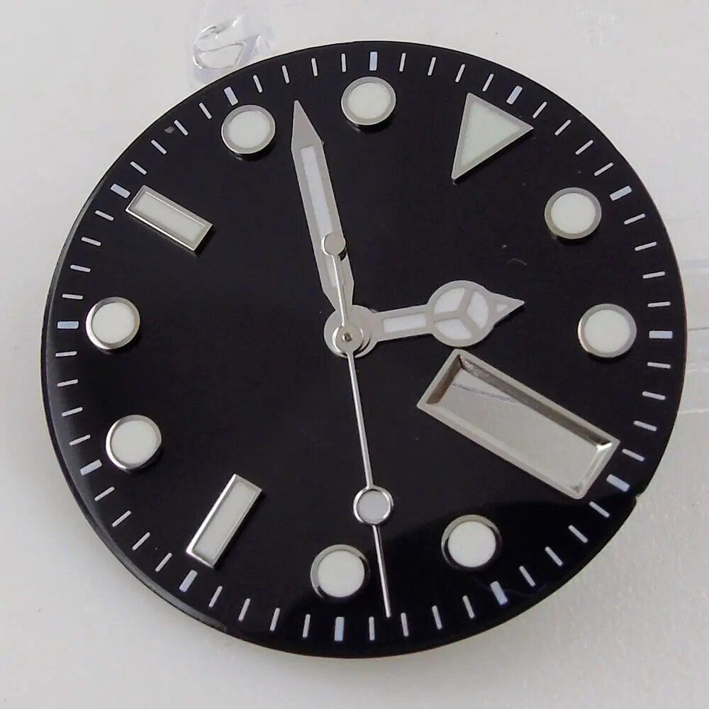 Watch Dial 29mm Spare Parts With Hands Fit NH36/NH36A Date/Day Calendar Window