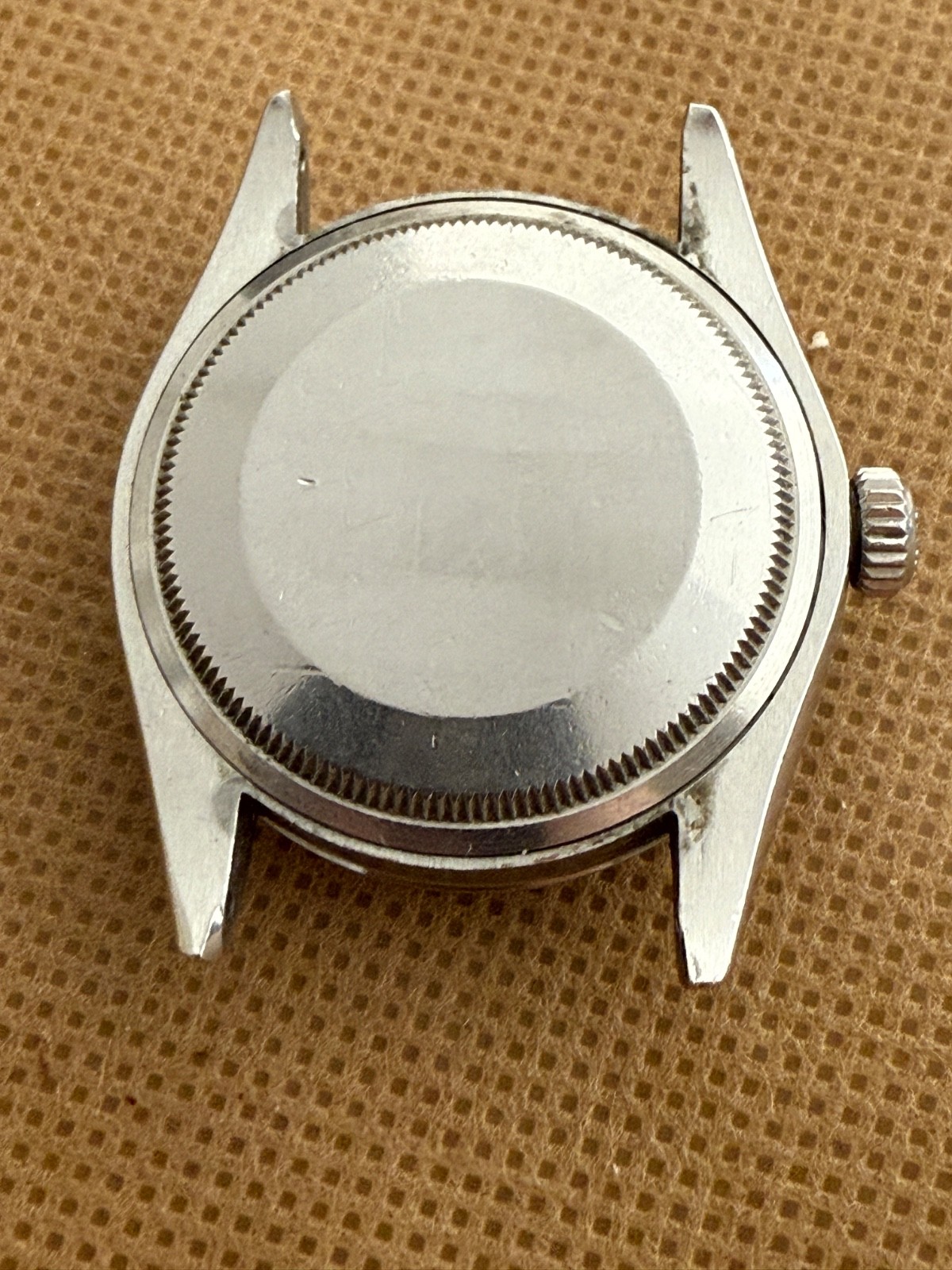 100% Original rolex 1500 steel case with glass and bezel used condition 34mm