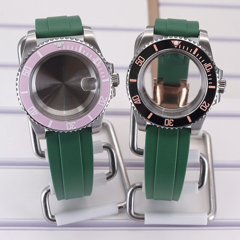 40mm Men’s Watch Case+Rubber Strap 10ATM 28.5mm Dial For Seiko Nh35 Nh36 ETA2824