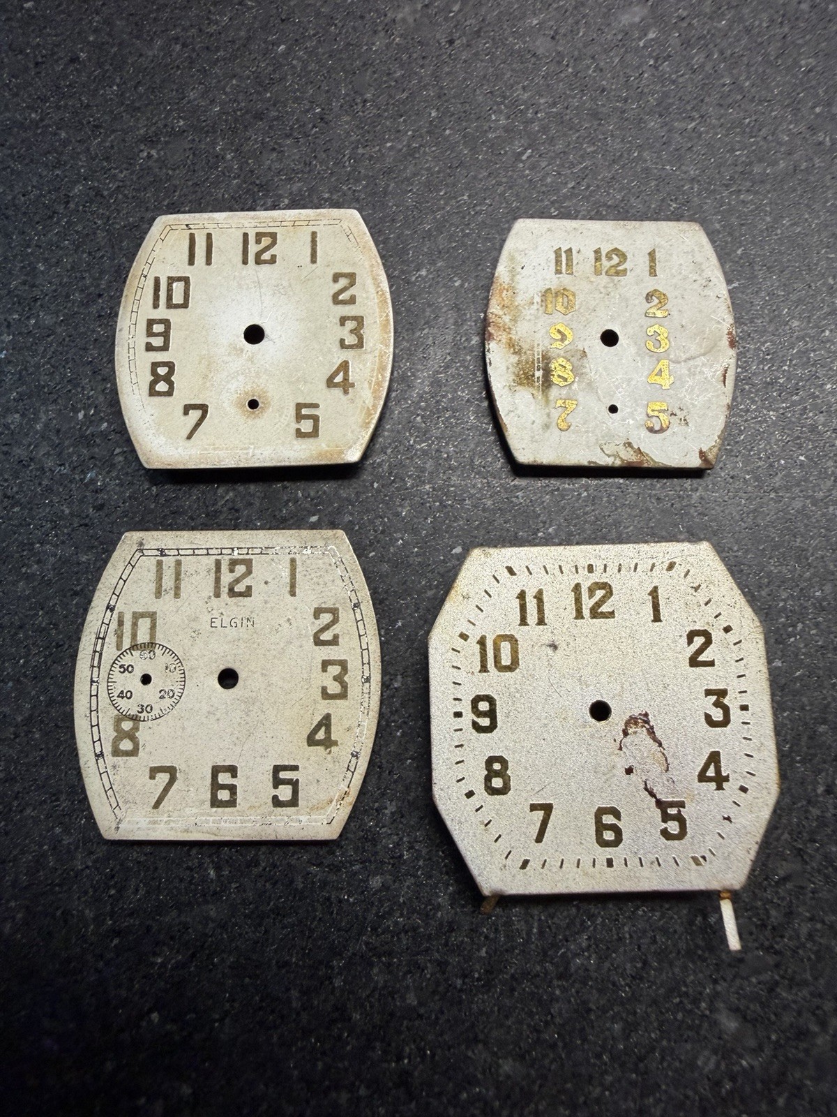 Watch Dial Lot 47 Pieces Bulova Elgin Waltham Gruen Art Deco Parts