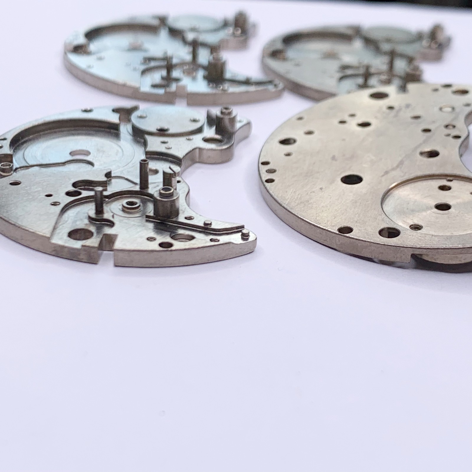 4 Large Pocket Watch Main Plates Crescent Parts Steampunk Altered Art Movement