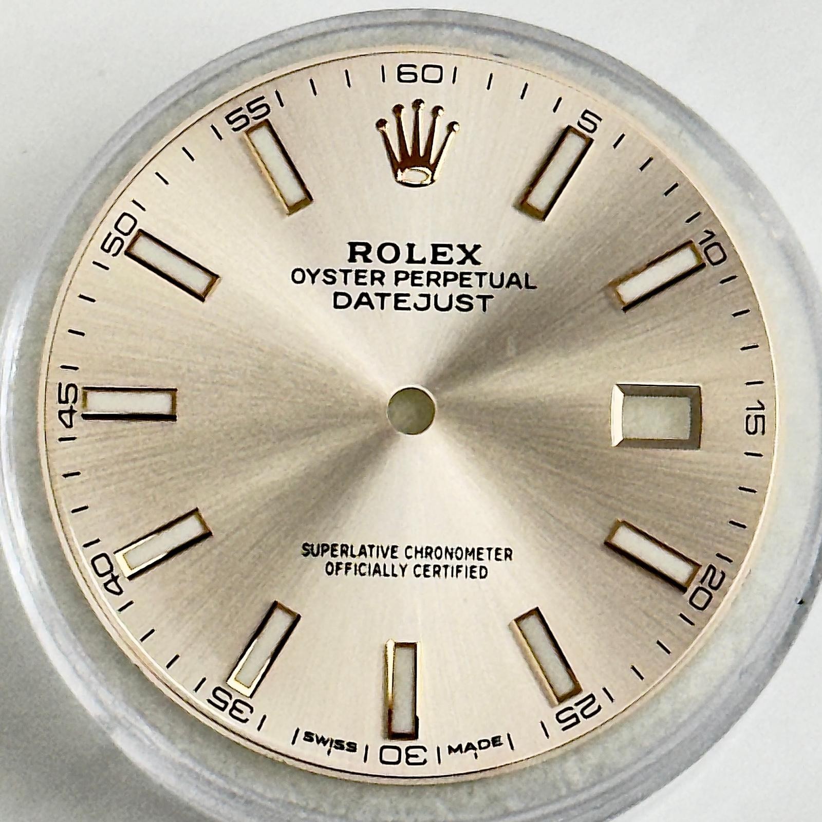 ROLEX ORIGINAL DIAL DATE-JUST SUNDUST ROSE-PINK GOLD CROWN FOR MODEL# 126300