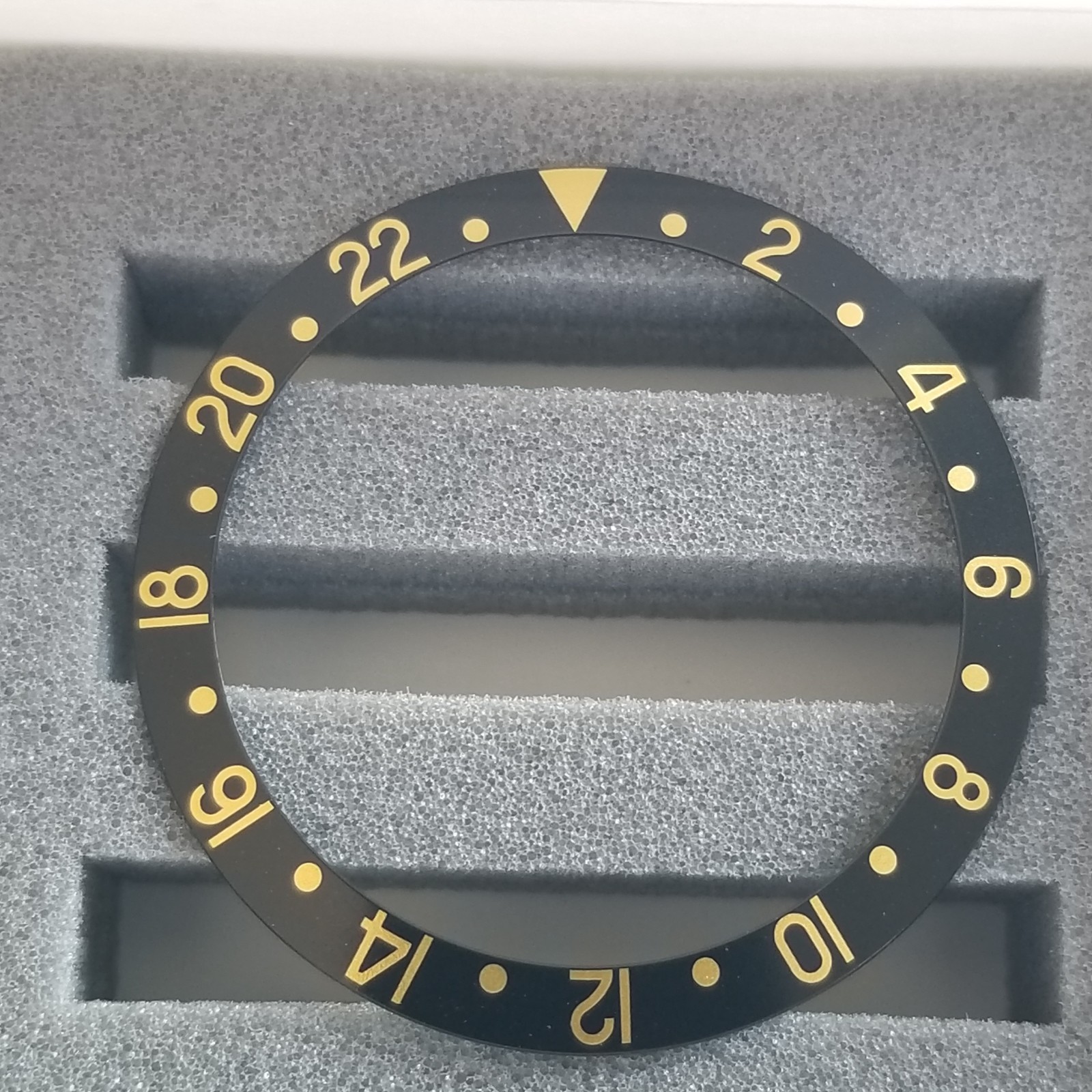 Genuine ROLEX Black & Gold Bezel Insert for GMT models 16758