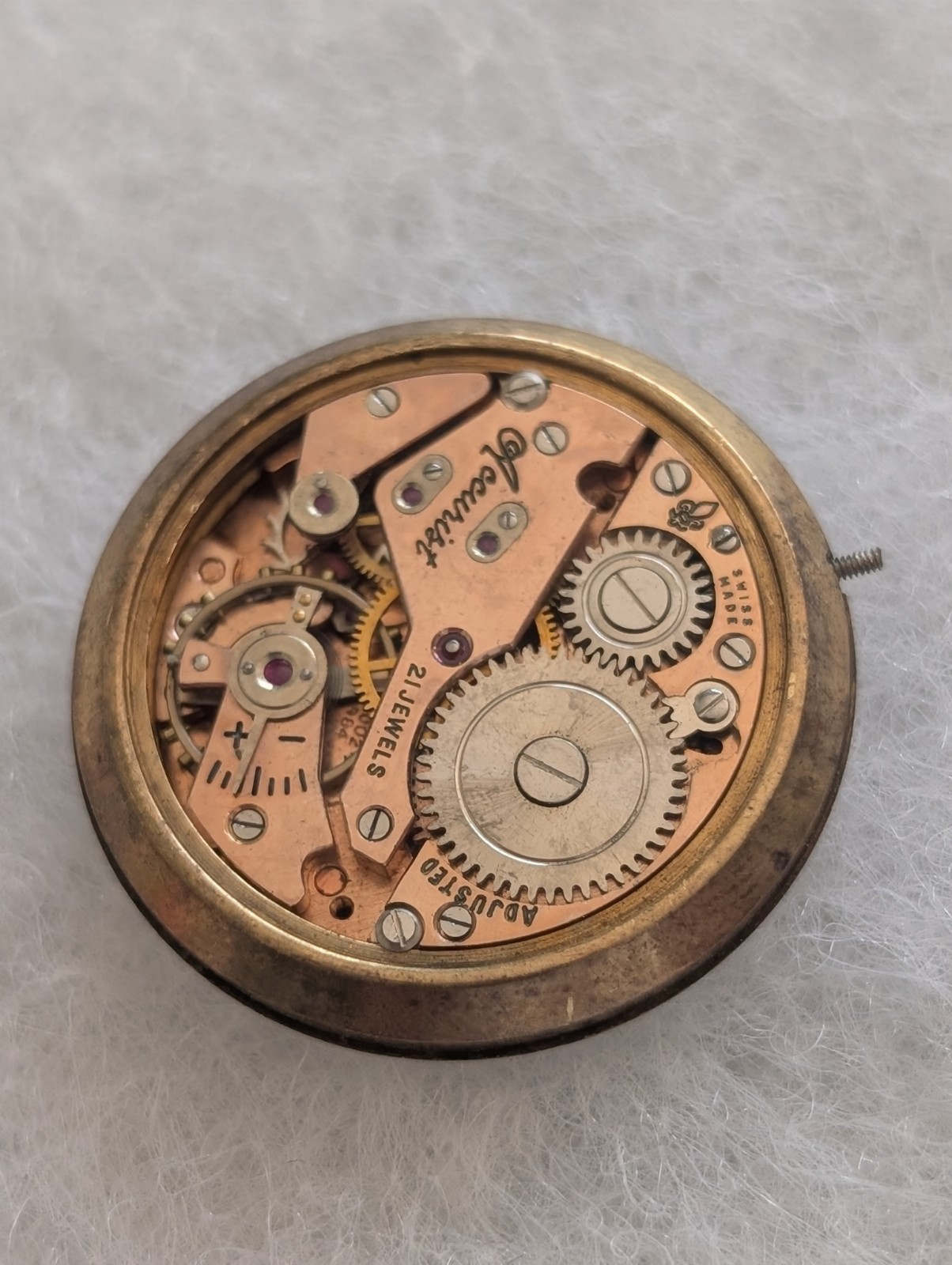 Vintage AS 1002/984 21J Mechanical Watch Movement (Runs/Untested)