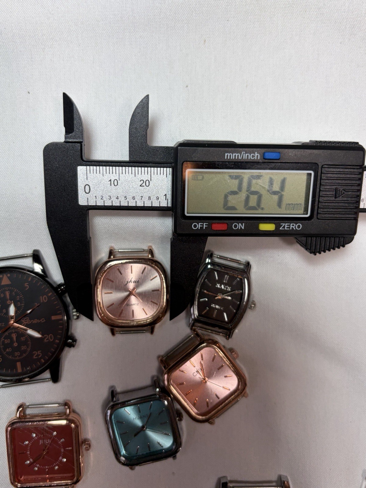 Watchmaker Lot 85 Watch Heads Cases Quartz Parts Repair Silver Spoon Geneva