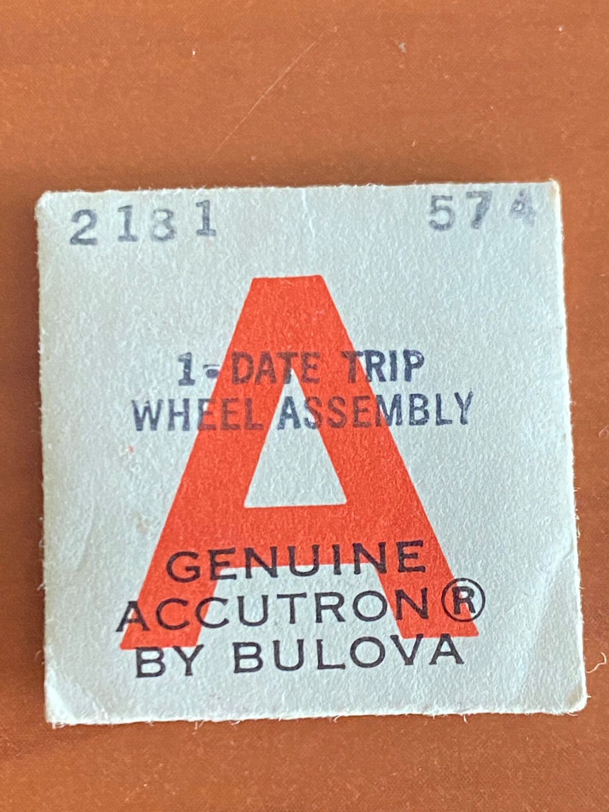 N.O.S. 2181 BULOVA ACCUTRON DATE TRIP WHEEL ASSEMBLY ONLY, PART # 574, SEALED