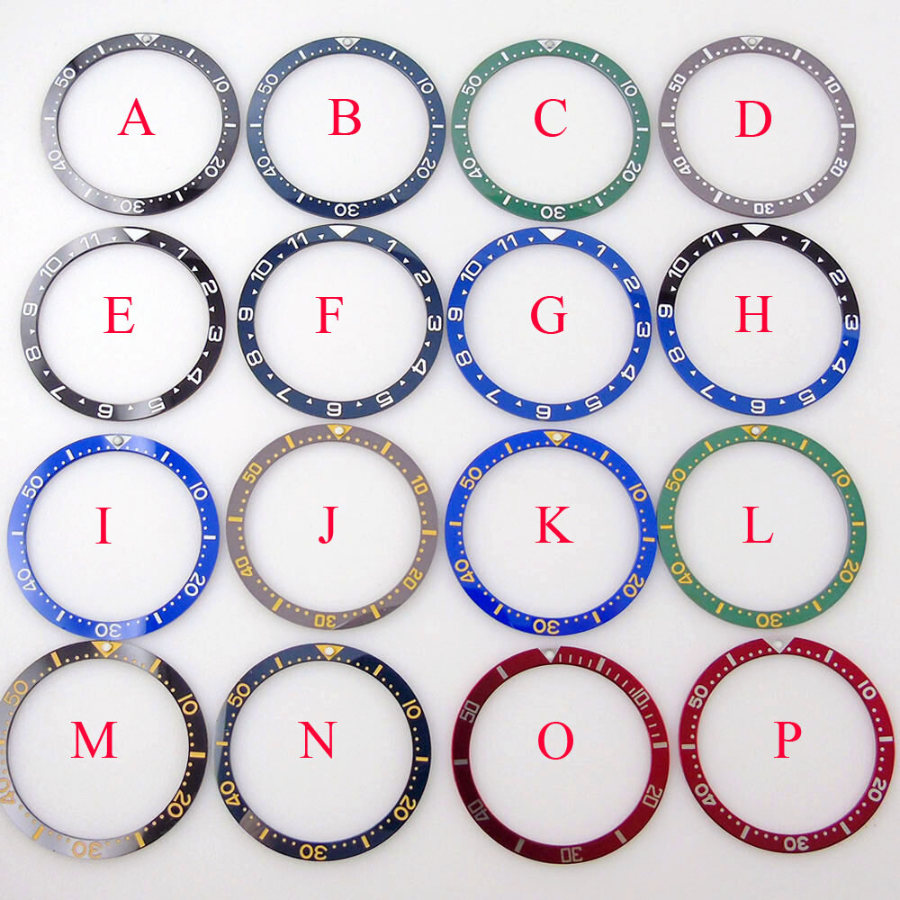 38mm x 31.5mm Flat Ceramic/Alloy Bezel Insert Ring Fit for SKX007/009 Watch