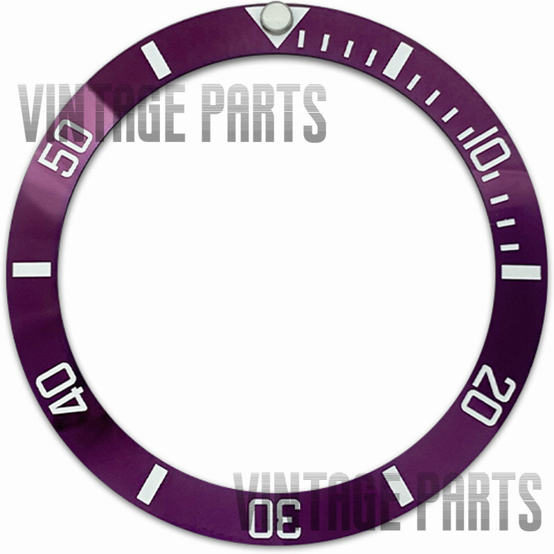 38*30.5mm purple plated slope ceramic bezel insert fit for RLX sub