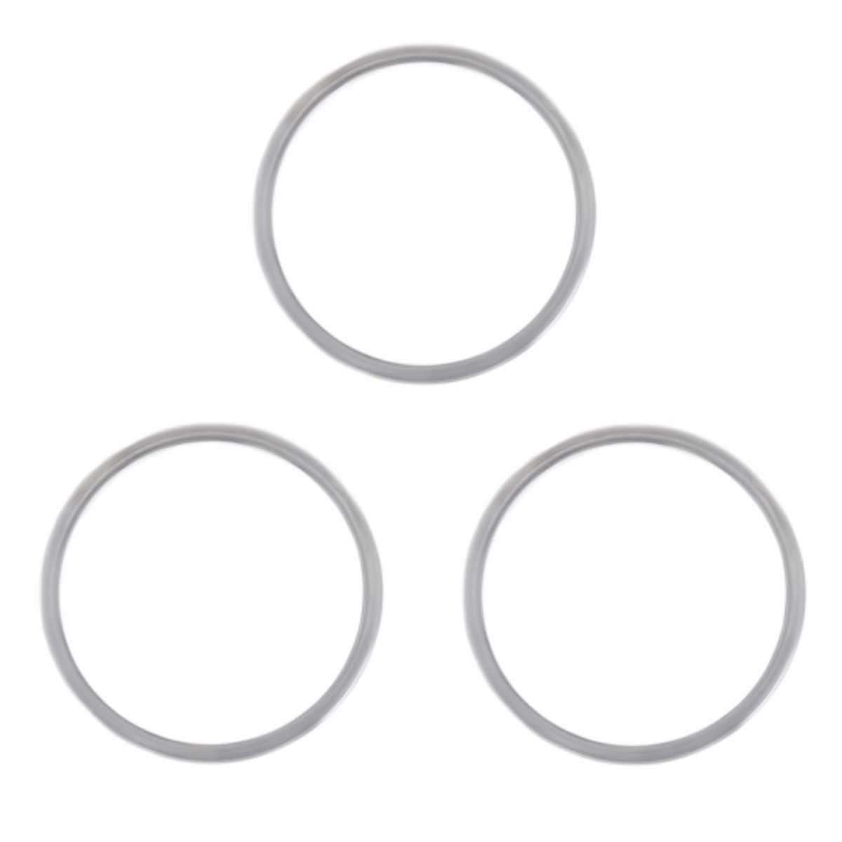 3 Silver Stainless Steel Smooth Replacement Bezels 34mm Case For Rolex 1500
