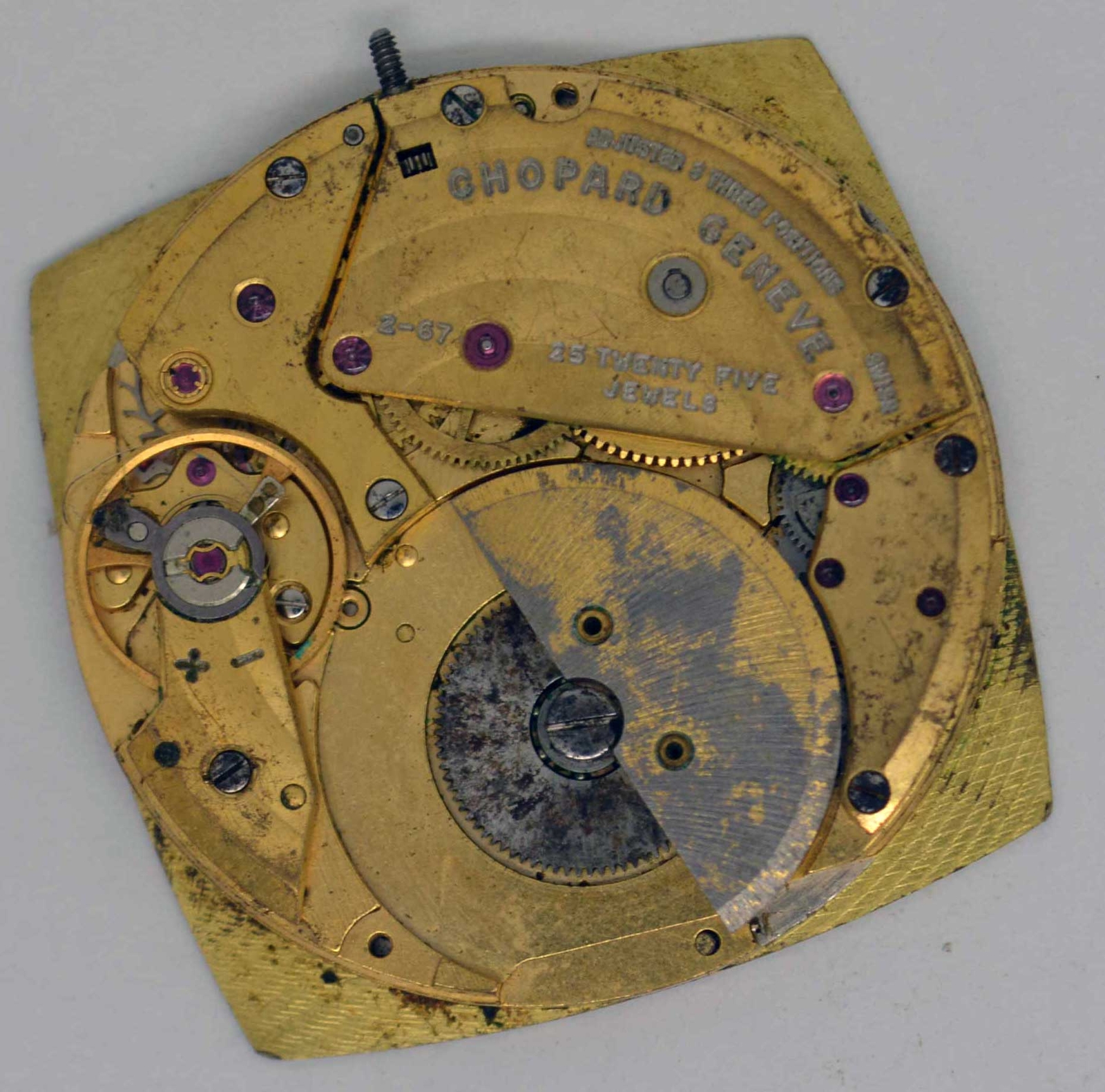 VTG CHOPARD GENEVE MICRO ROTOR Movement & Dial. Cal: 2-67. For Parts