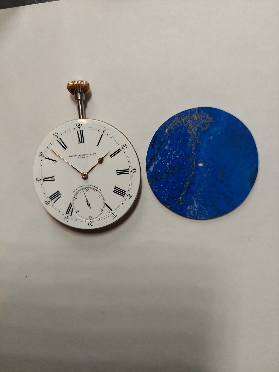 Collectible PATEK PHILIPPE Chronometero Gondolo Swiss Men’s Pocketwatch Movement