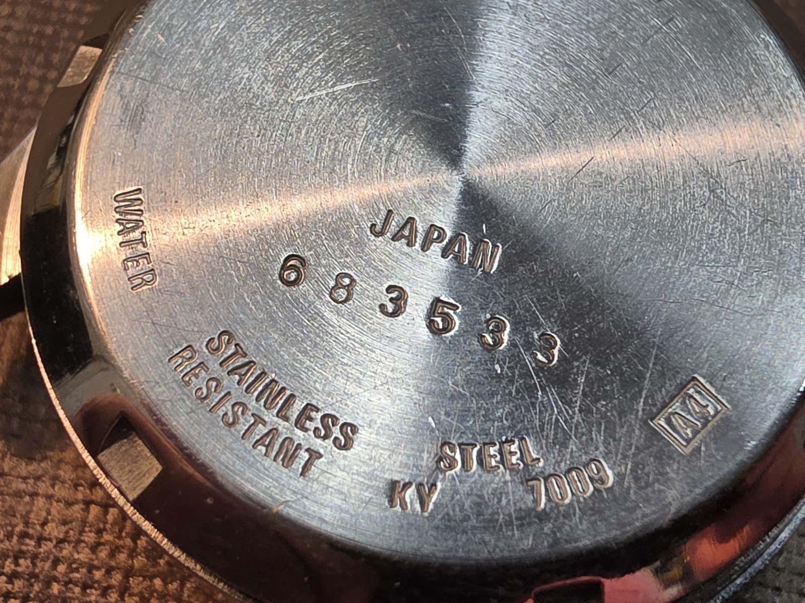 Running Seiko 7009 Mvmt W/Dial, Hands, Case, And Seiko Signed Crystal For Parts
