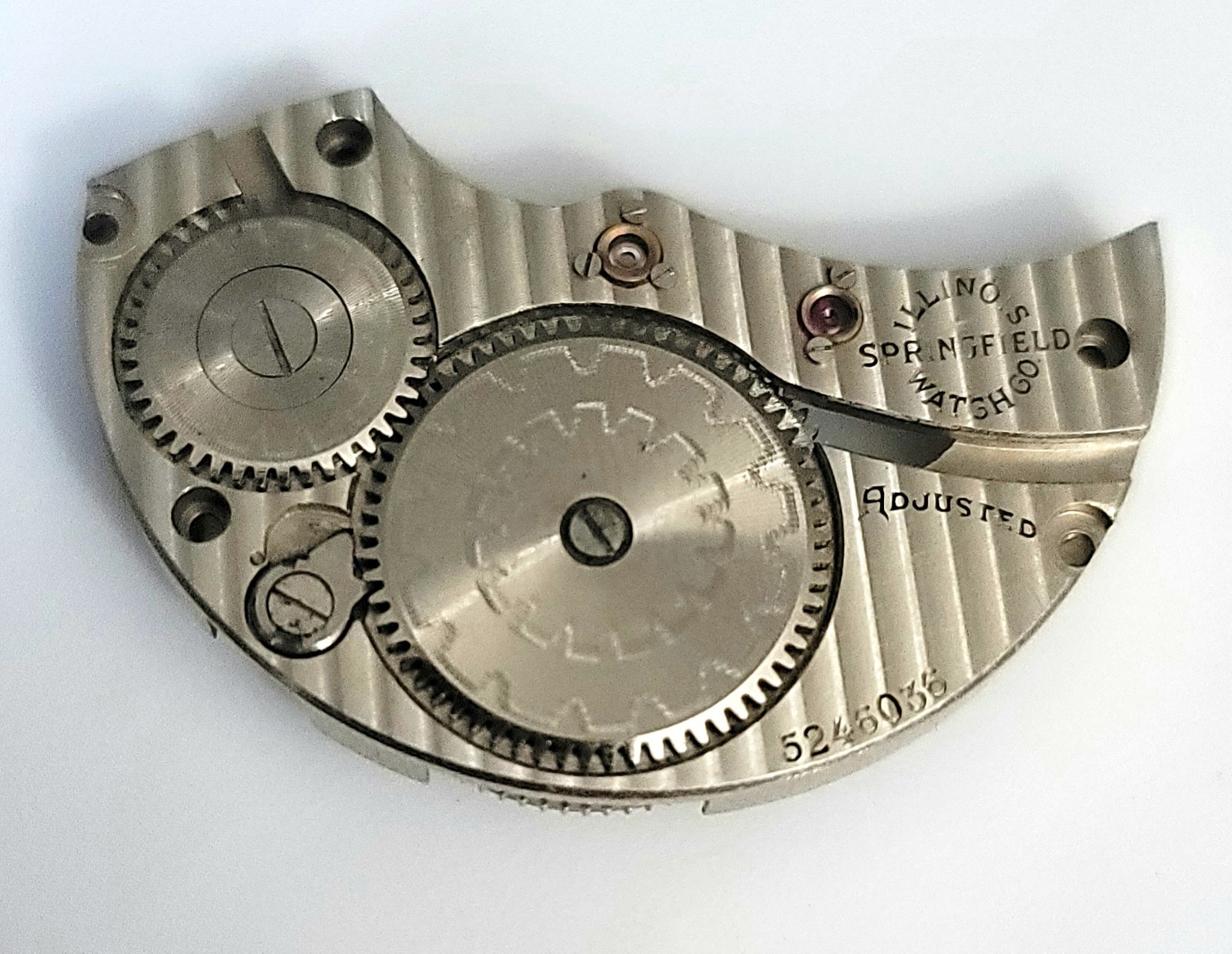 SB6: Illinois 16s 17J 305 Double Roller Model 7 – Pocket Watch – Movement Parts