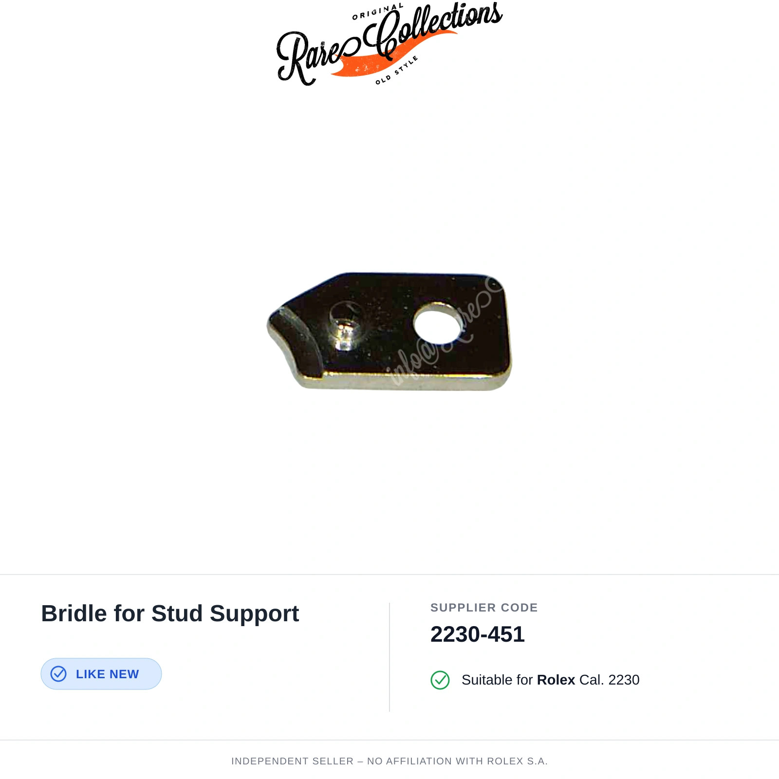 Bridle for Stud Support for Rolex (cod. 2230-451) — Excellent Condition