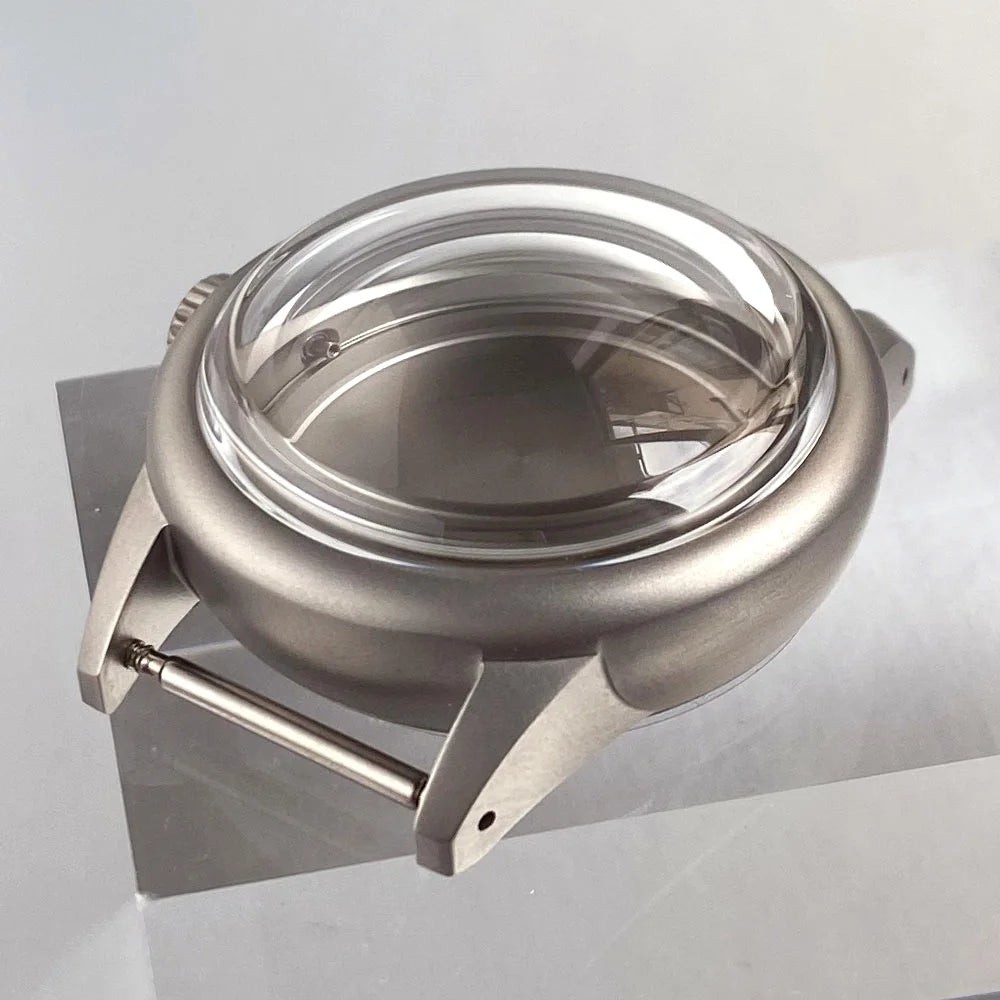 36mm Steel Brushed Watch Case Bubble Sapphire Fit NH34 NH35 NH36 ETA 2824 PT5000