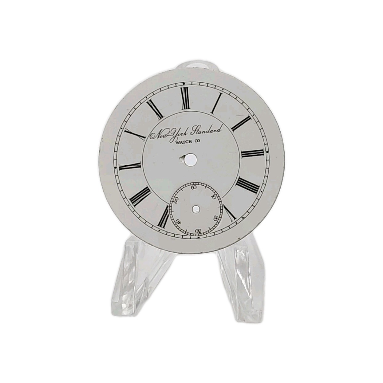NY Standard 34.2mm Sunk Enamel Pocket Watch Dial Only 869