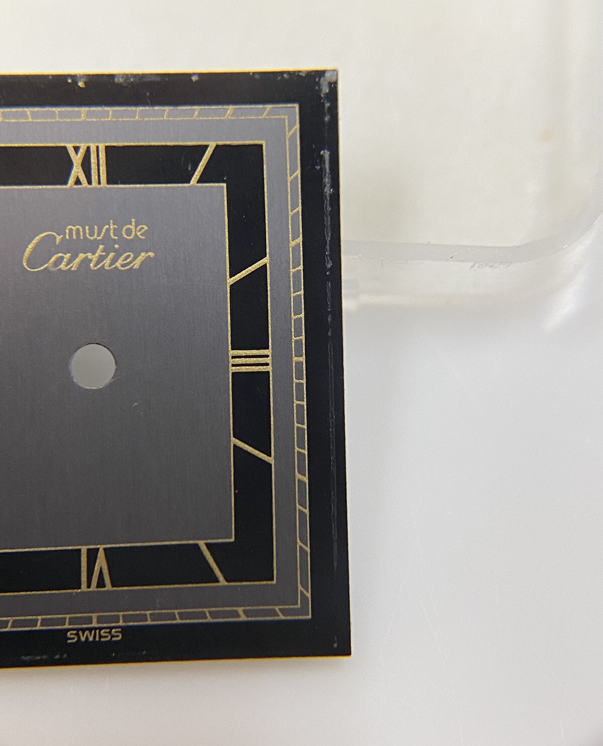 Original Must de Cartier Paris Tank Black/Gray/Gold Roman Dial Ref. 81006 1 1209