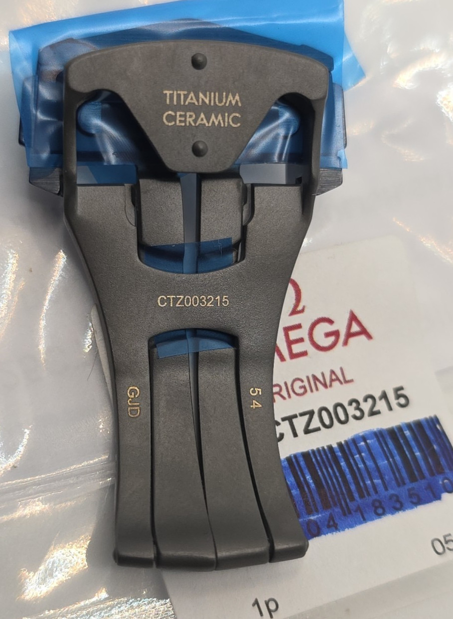 Omega 025stz003215 Original Titanium & Ceramic Blue Clasp mm20 with Buttons