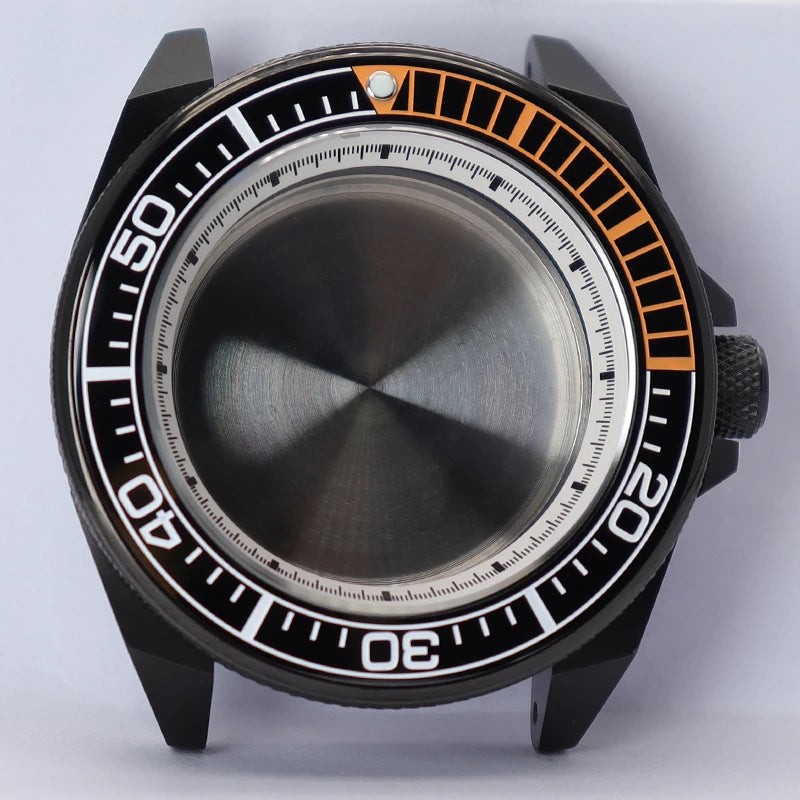 43mm Watch Case Ceramic Bezel For NH35 NH36 NH34 NH38 4R36 Modified King Samurai