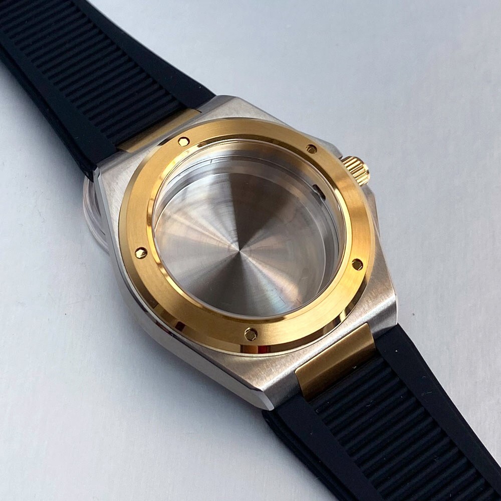 Silver Golden Two Tone Bezel For Engineer Sapphire Watch Case Fit NH35 NH36 NH38