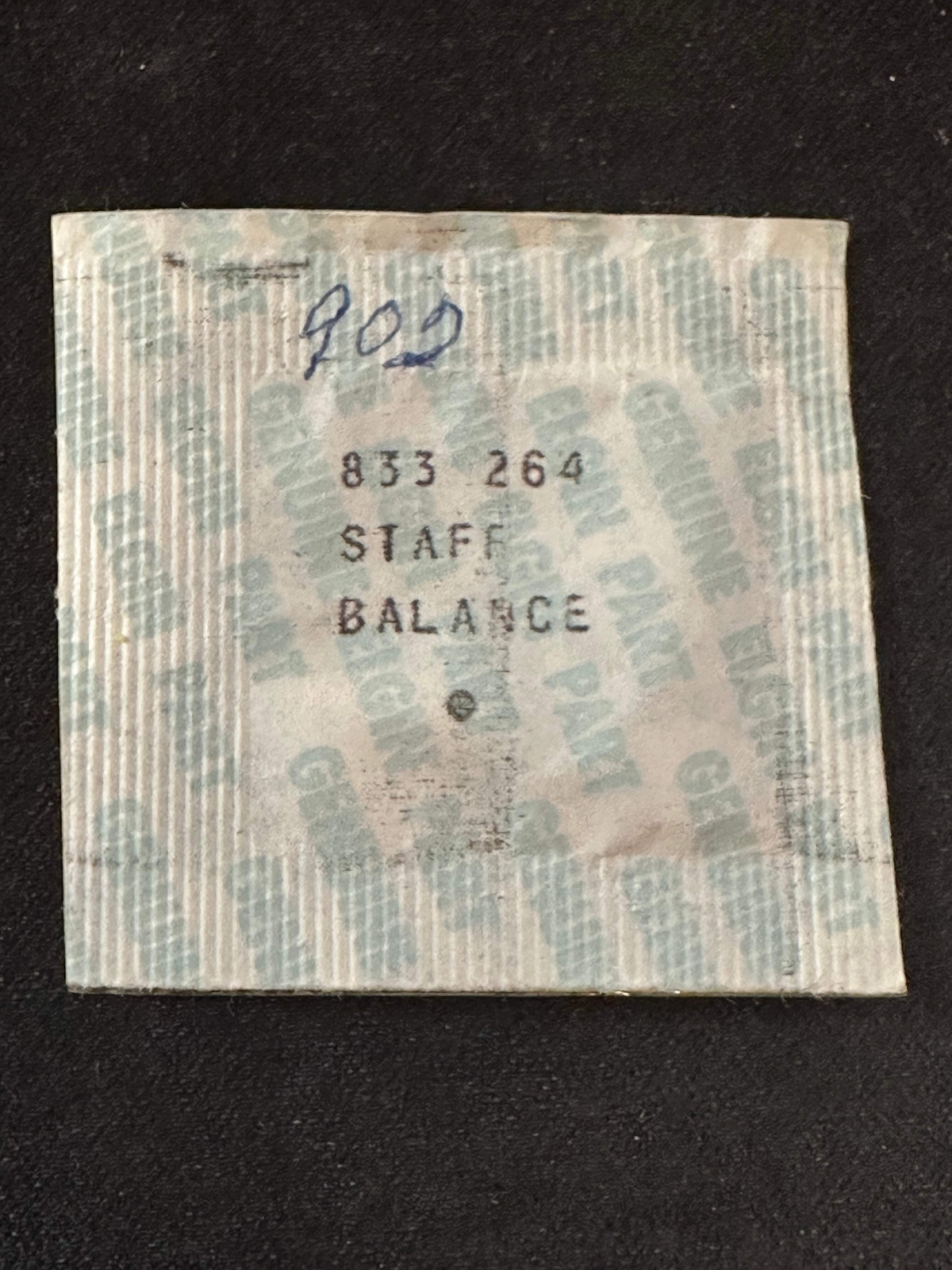 Elgin Factory Balance Staff for 20/0s Grade 830 to 833, 900, 902