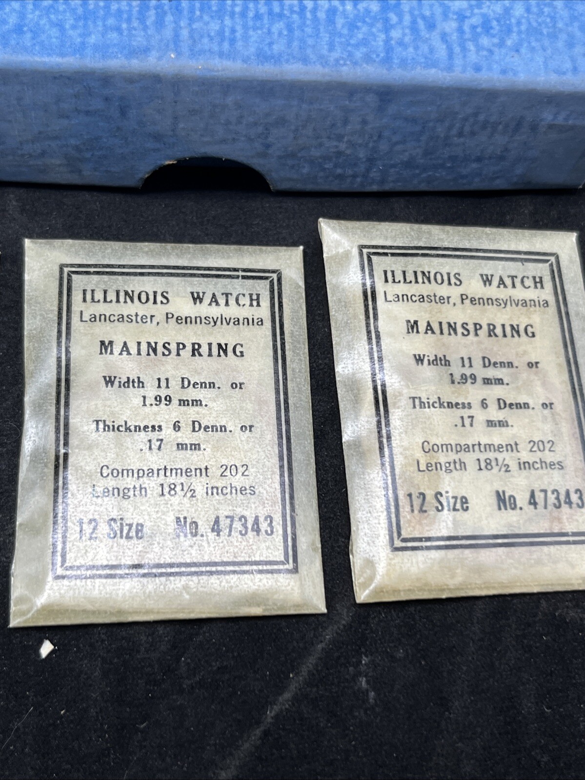 Lot of (3) NOS Hamilton Watch Co Mainspring 12 Size No.47343 W/Box @35