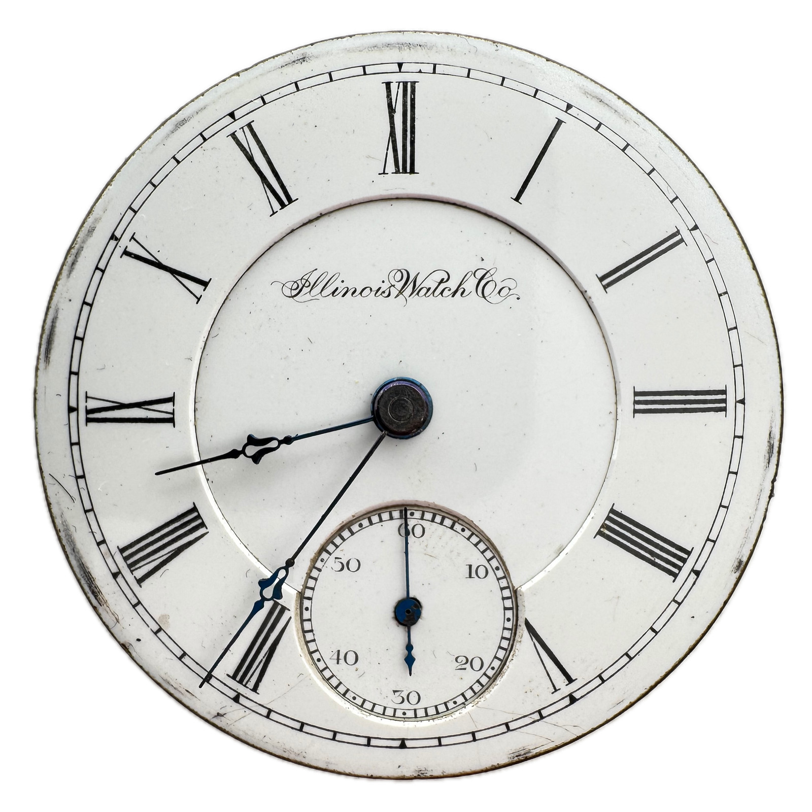Antique 18s 1891 Illinois Roman Morning Glory Hands Pocket Watch Movement 65 USA