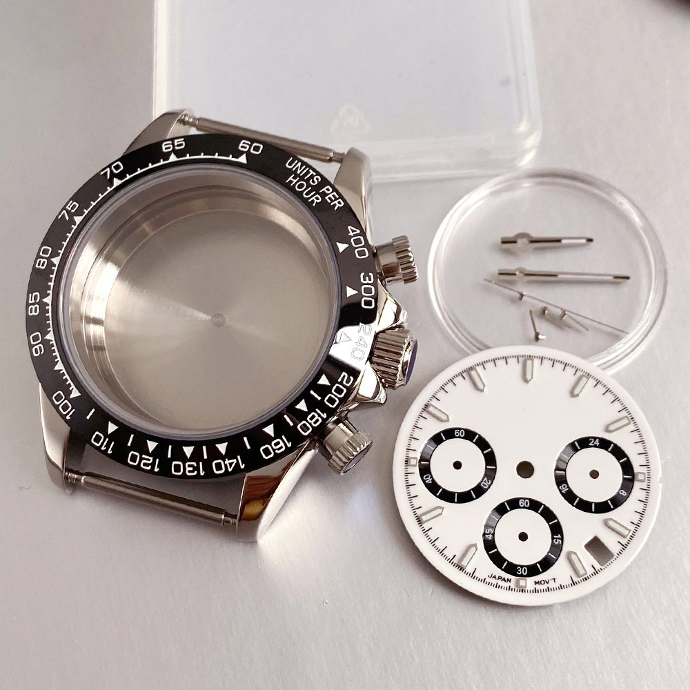 39mm Multifunctional VK63 Quartz Watch Case Mod Parts Set For Daytona Wristwatch
