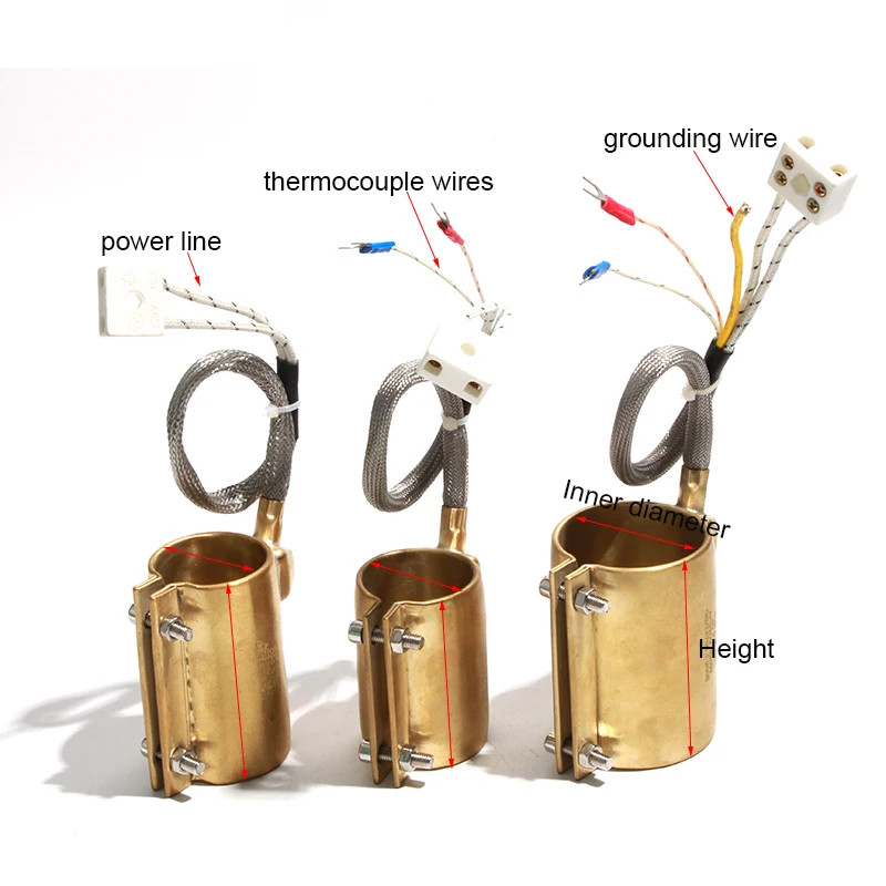Electric Nozzle Heating Rings Brass Band Heater For Injection Molding Machine