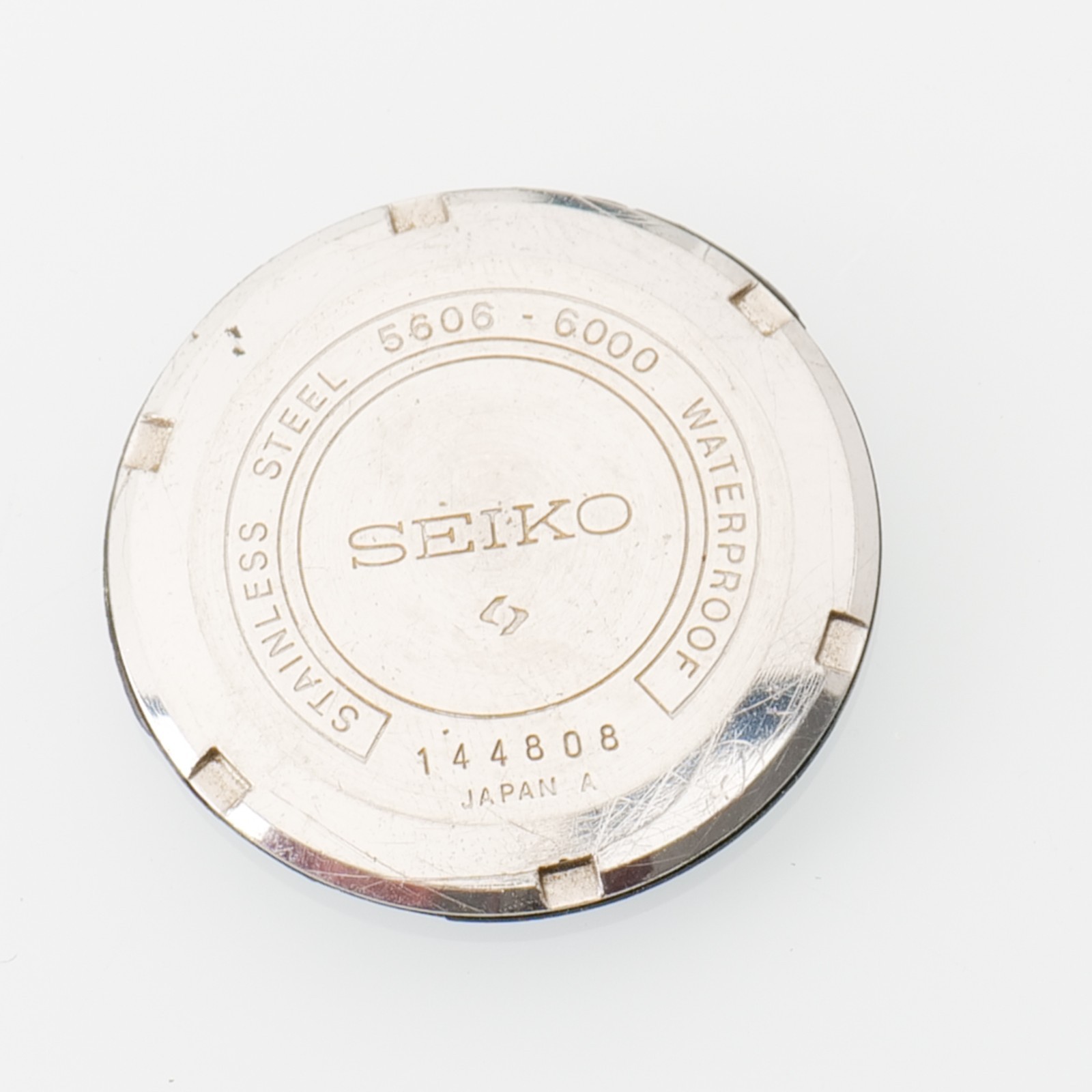 SEIKO 5606-6000 Steel Backing Watch Part Only Watchmakers Stainless Steel