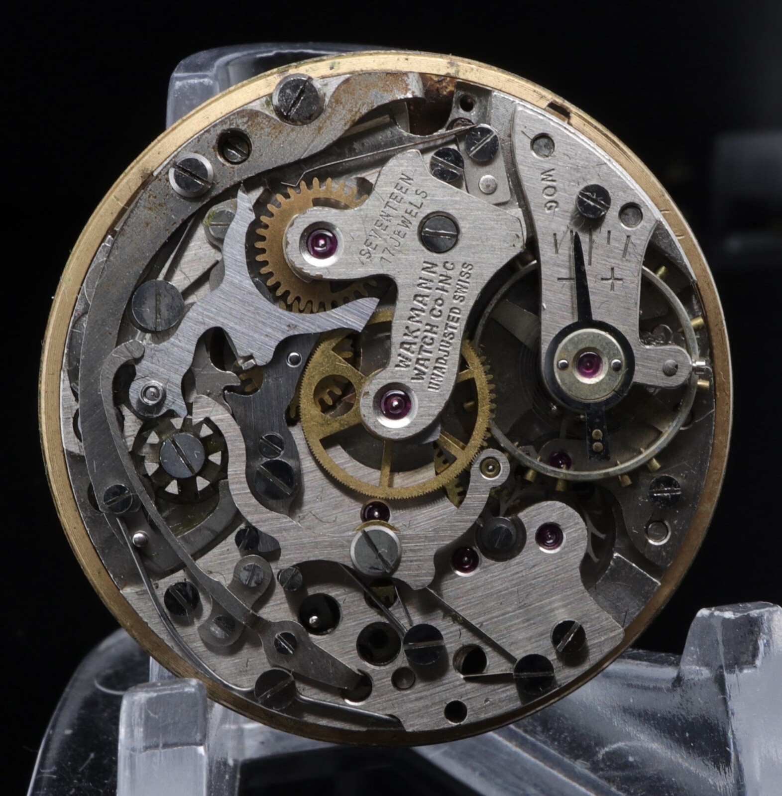 Vintage Wakmann Chronograph Movement & Dial Cal Valjoux 92