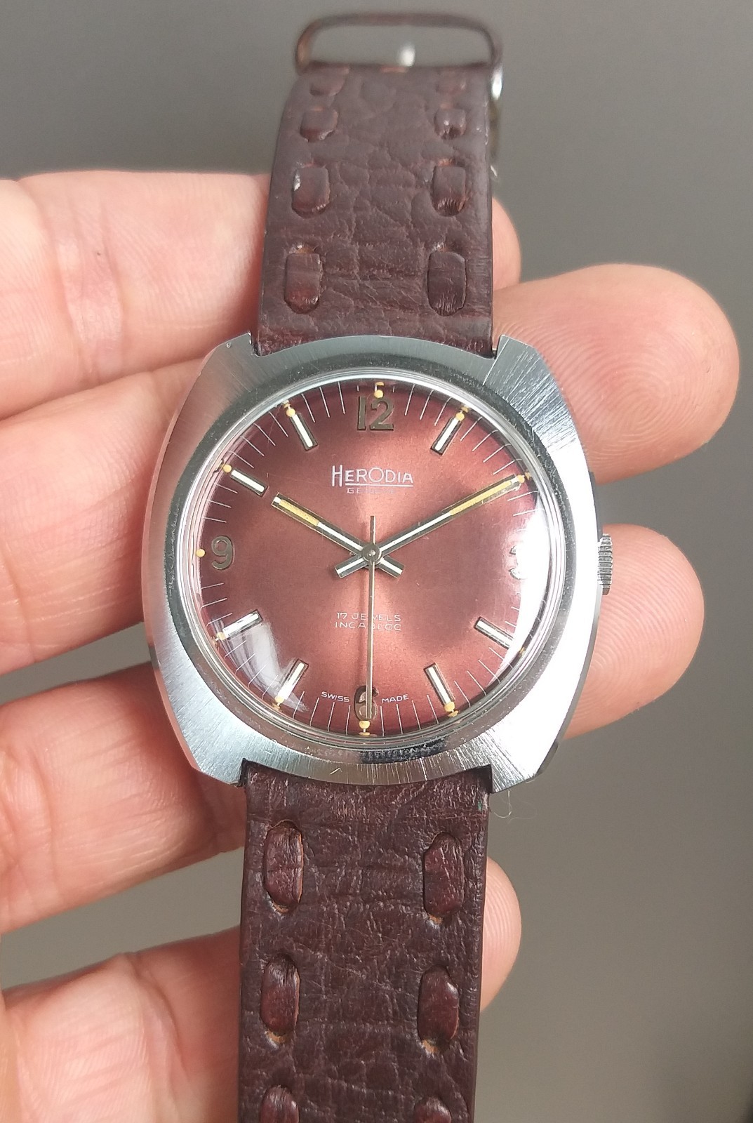 Peseux 7050 FHF 251 Project Watch 37mm Swiss Case and Dial Vintage 1970’s NOS