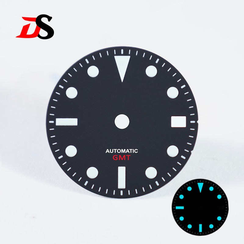 DS Matte Dial NH34 Lume Layer Date and No Date Blue Lume GMT 28.5mm