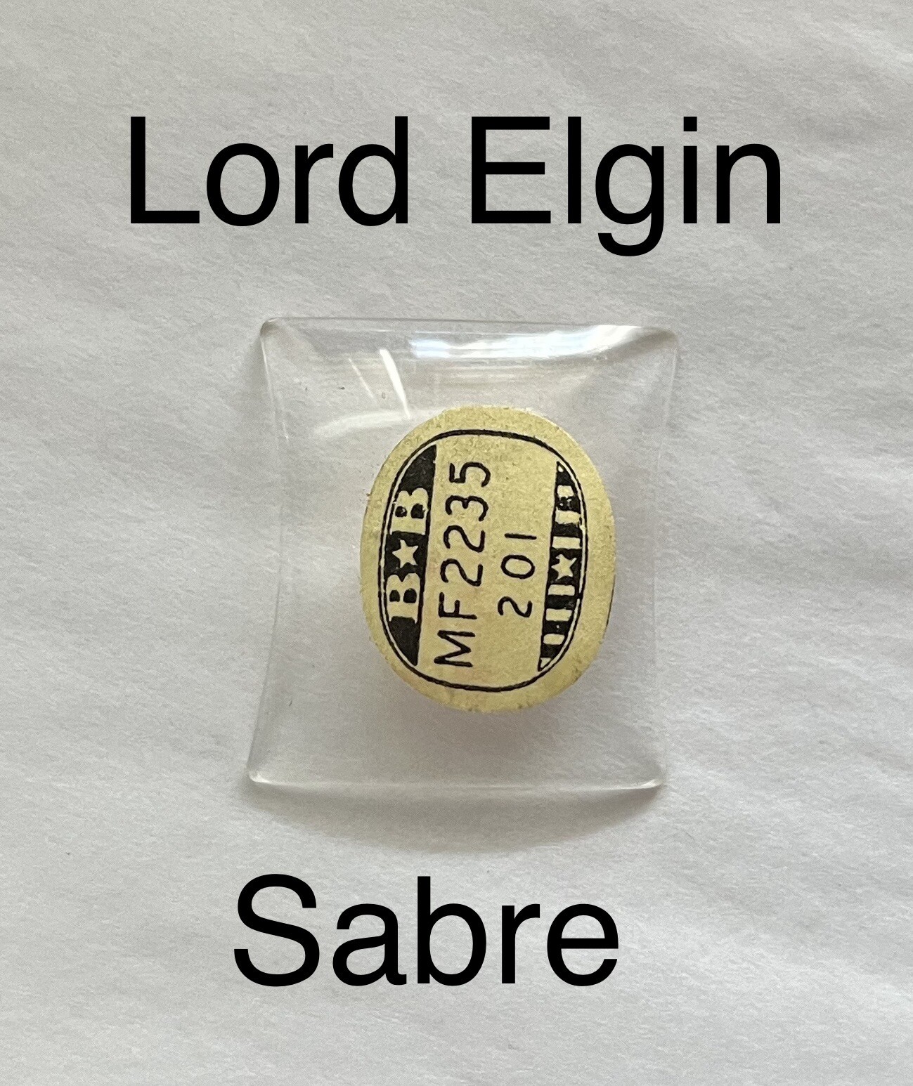 Vintage NOS Rare 1950s Lord Elgin Sabre Glass Watch Crystal Case 4621