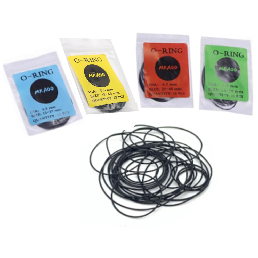 Waterproof 0.5/0.6/0.7mm Ring Elastic Black Rubber Ring Watch Back Sealing Ring