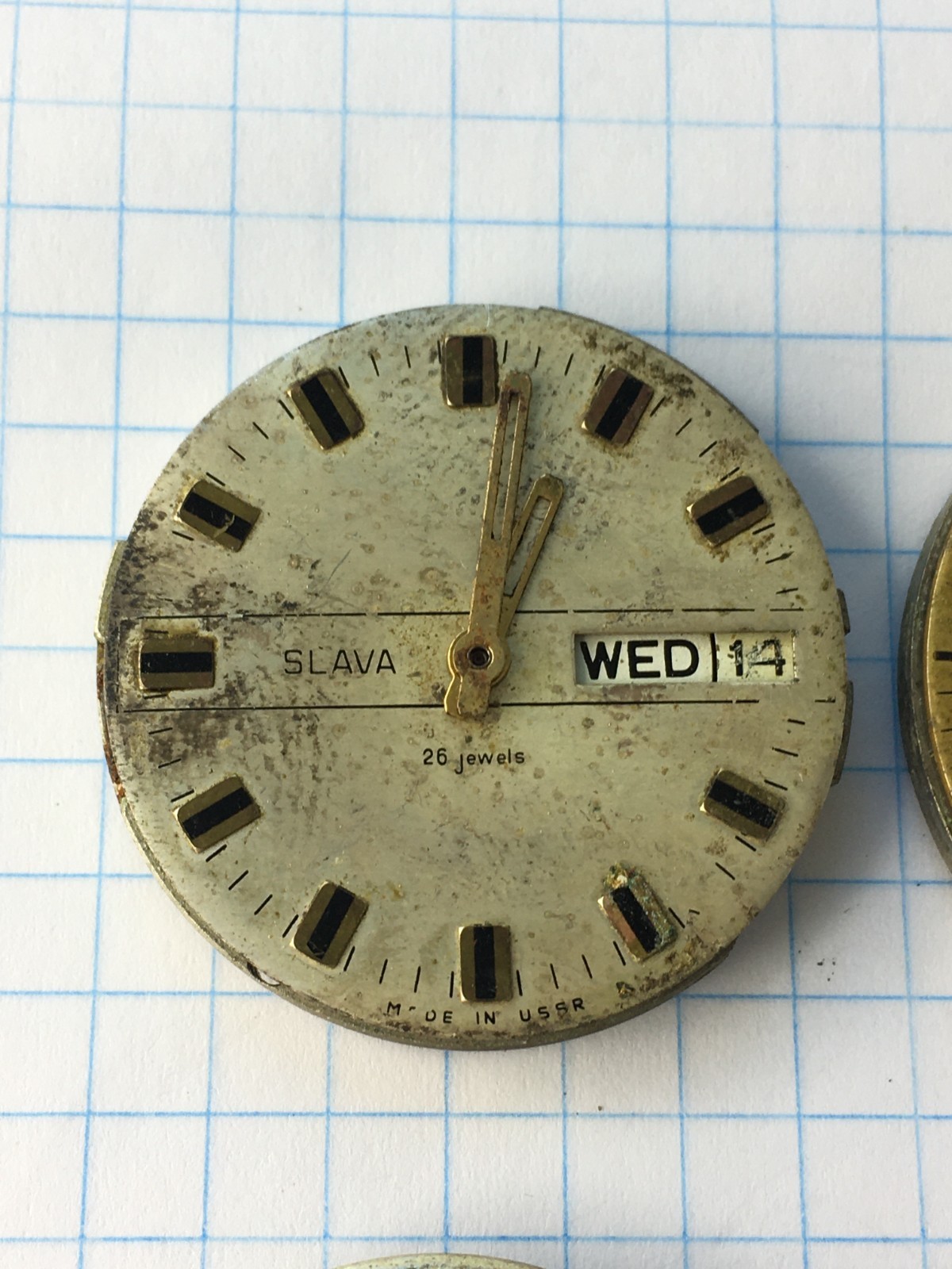 MOVEMENTS (10pcs) FOR MENS WRIST WATCH Vostok Slava etc. USSR for parts