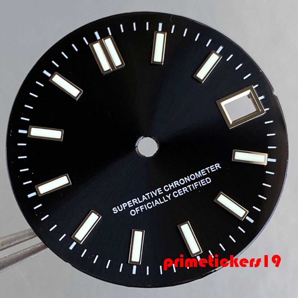 29mm NH35 Automatic Watch Dial+Hands Set Multicolor Face Date Luminous Sterile