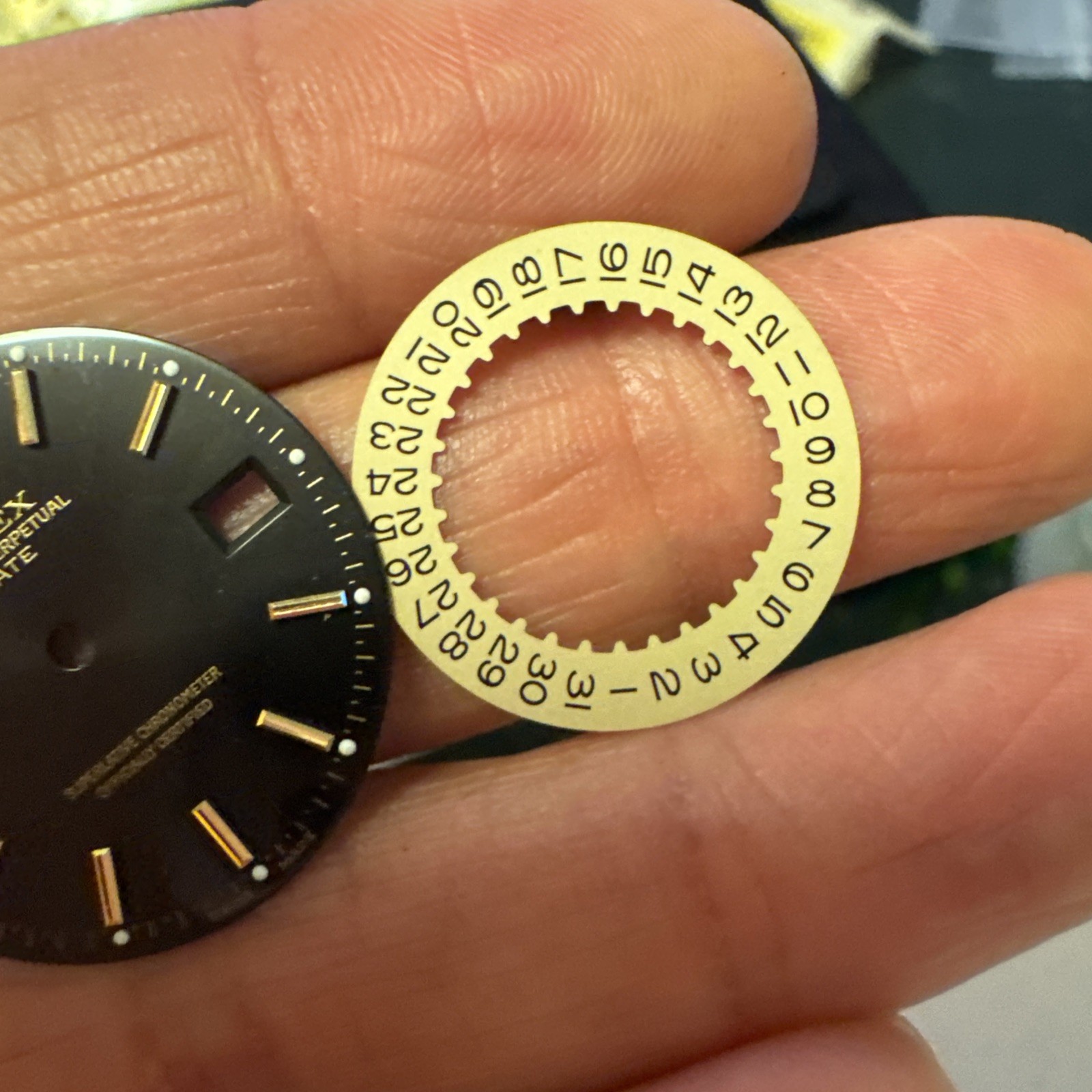 Rolex Oyster Date 15013 15017 15238 15018 15233 Black Dial w/ date wheel (58)