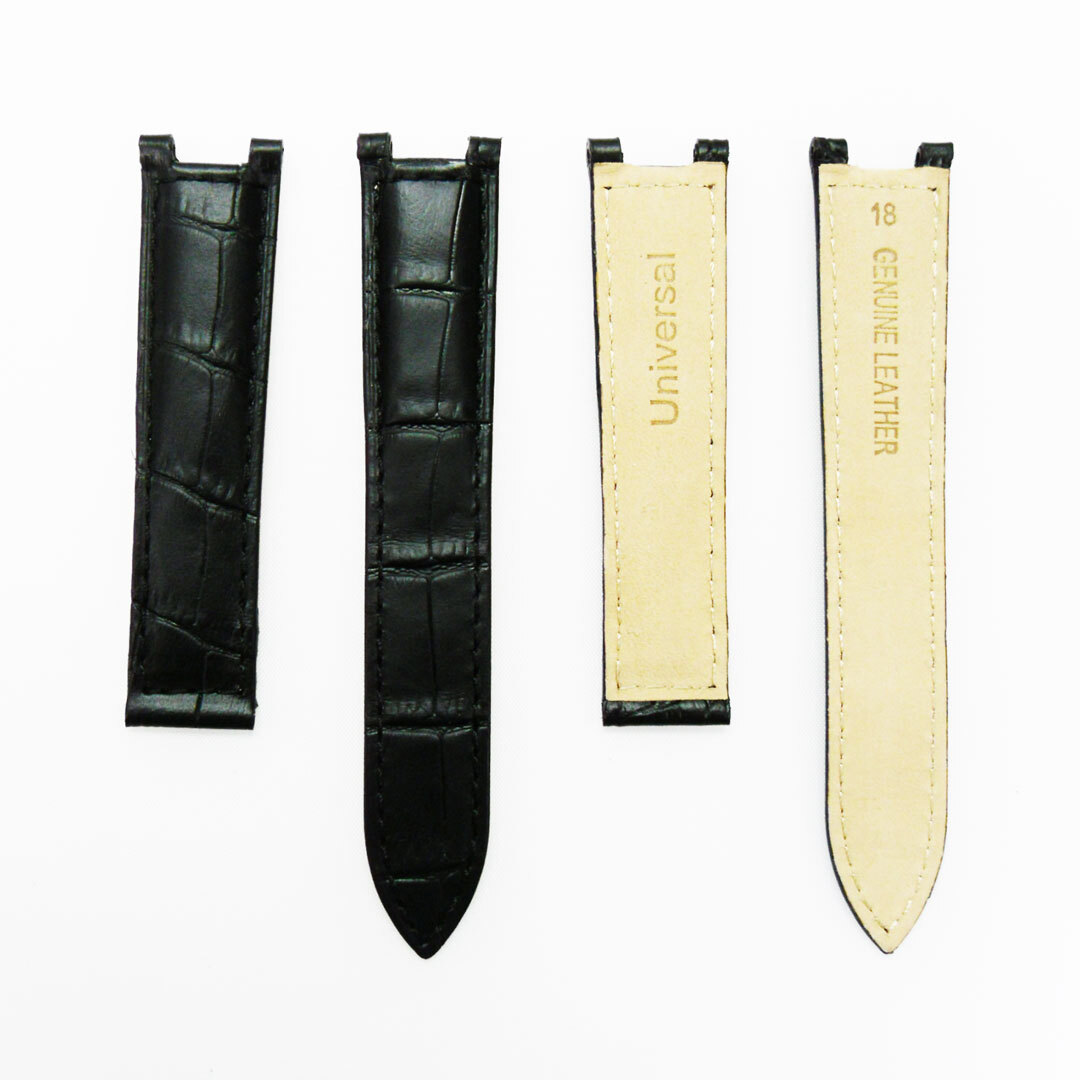 Watch Band Genuine Leather Alligator Grain (PADDED) fit Cartier Watch, 18X9.4X16