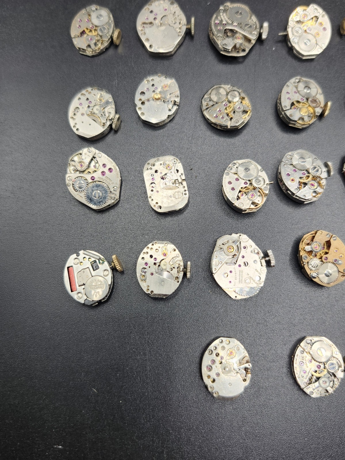 (38) Watch Movement Parts Womens Watches Used Unkown Used Silver Gold Tone