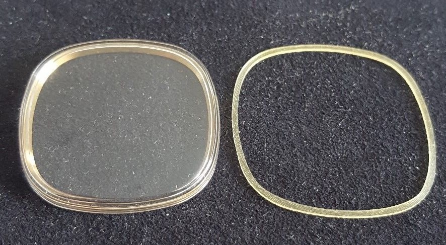 Omega Plexiglass Crystal Part Number PX5259 With Yellow Colour Tension Ring