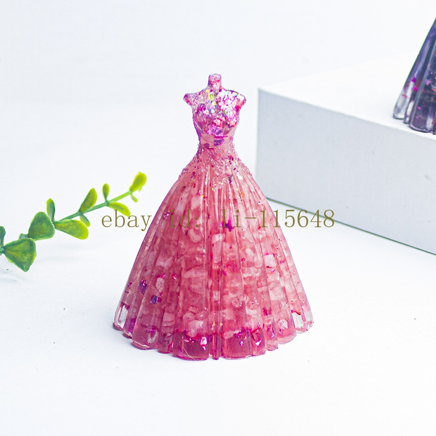 1PC Natural Crystal Wedding Dress Home Decoration Hand Craft Household Supplies