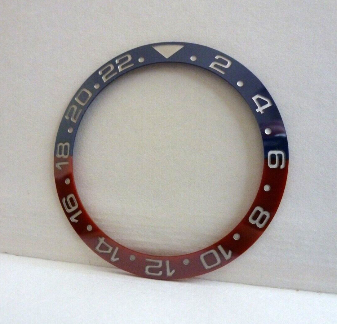 ceramic Bezel Insert Fits Rolex GMT Master II Pepsi 116710 126710 Custom Made