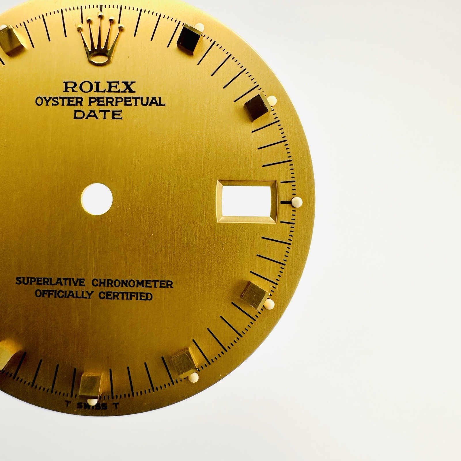 Auth. Rolex Champagne Doorstop Markers Tritium Dial 34mm Date 15053 15233 15058