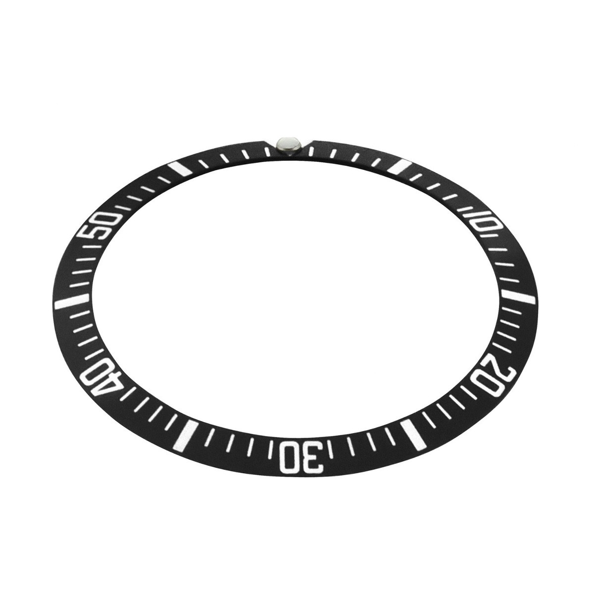 REPLACEMENT ALUMINUM BEZEL INSERT BLACK FOR WATCH 36.50MM X 30.40MM
